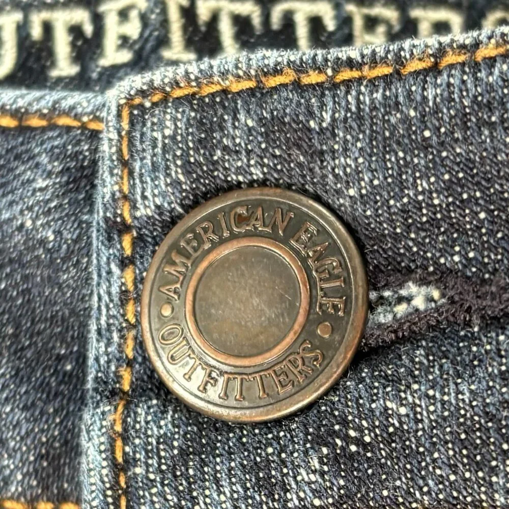 American Eagle Outfitters Women's Hi-Rise Skinny Stretch Dark Denim Jeans - Picture 12 of 15